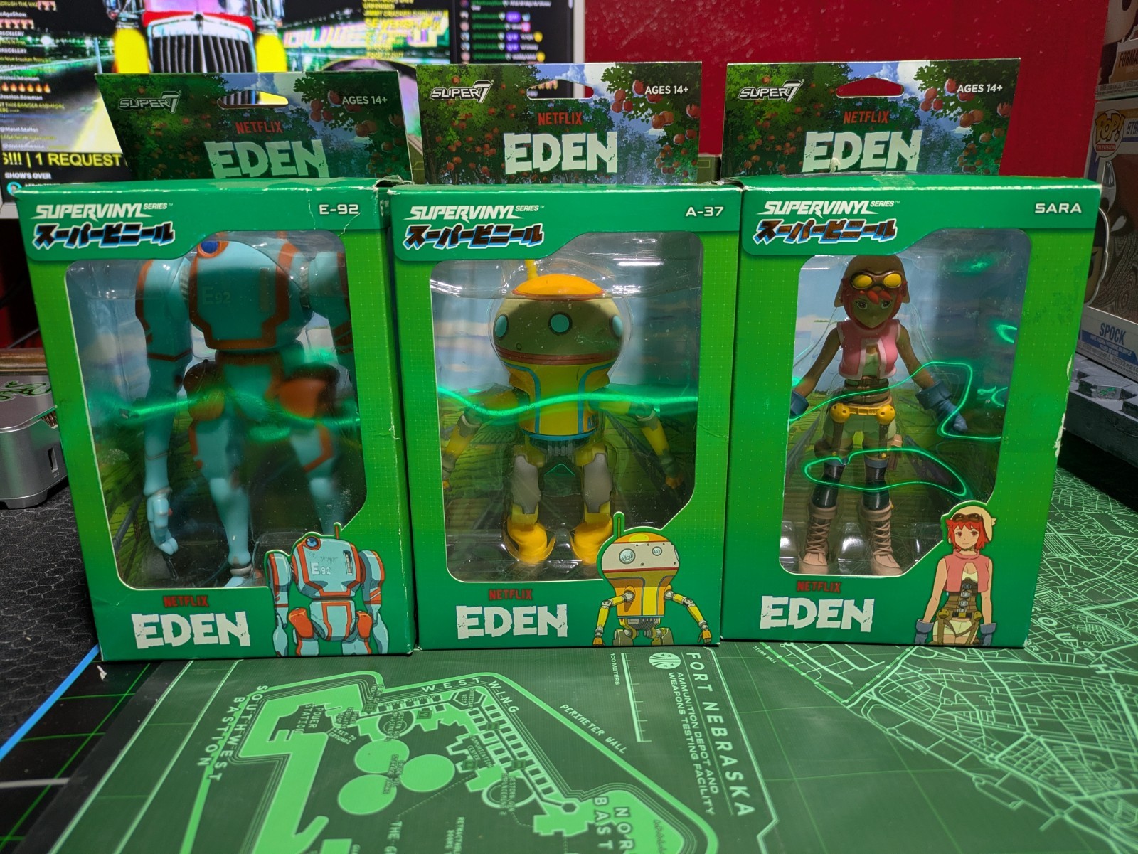 Eden Netflix Set Of 3: E-92 A-37 Sara Supervinyl Super7 – Anime Mecha