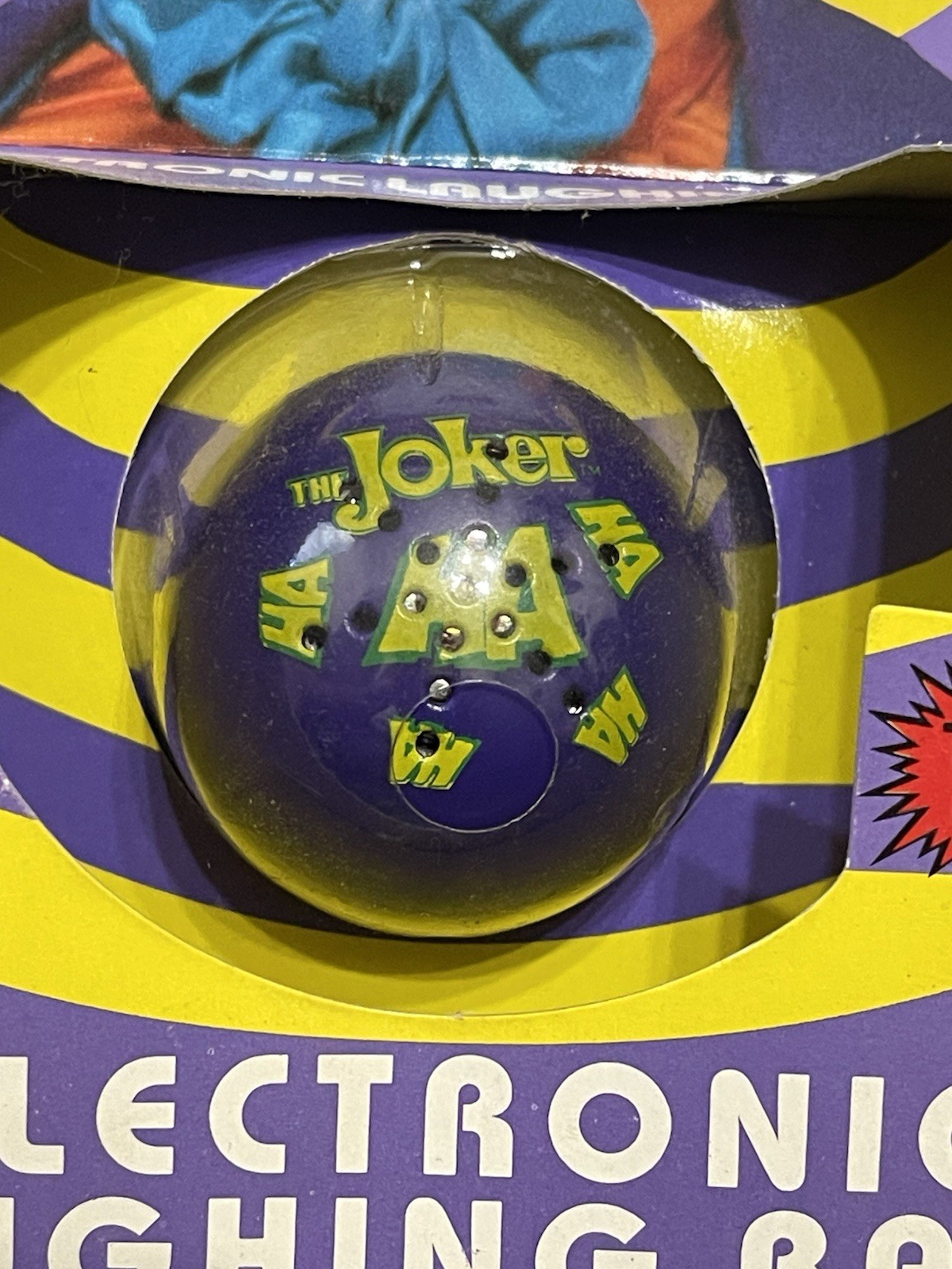 1989 THE JOKER ELECTRONIC LAUGHING BALL NICHOLSON BATMAN MOVIE HYMAN (untested)