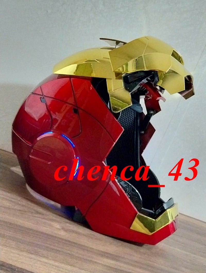 US!!! Autoking Iron Man Helmet MK5 1/1 Voice-controll Mask or Reactor Base Stand