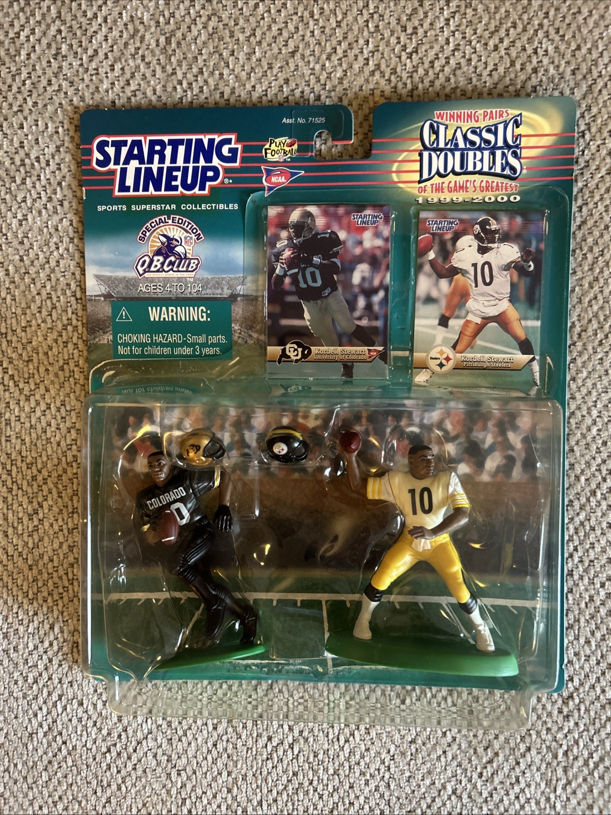 1999 KORDELL STEWART CLASSIC DOUBLE STARTING LINEUP PITTSBURGH STEELERS COLORADO