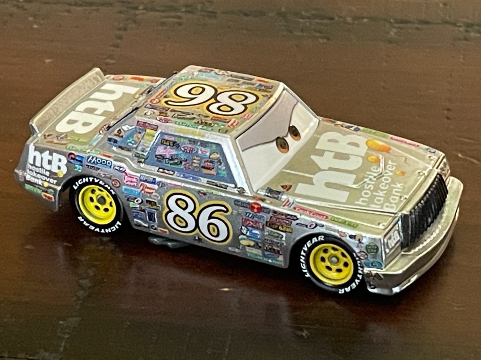 Disney Pixar Cars Metallic Silver Edition Chick Hicks Diecast 1:55