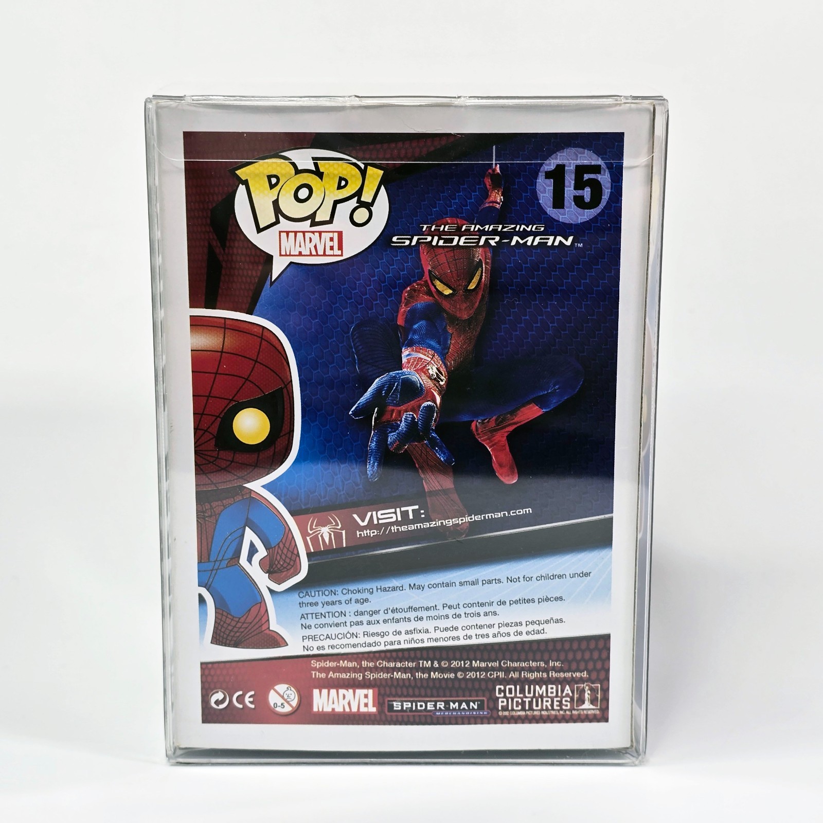 Funko Pop! Marvel Spider-Man #15 The Amazing Spider-Man (2012) w Pop Protector