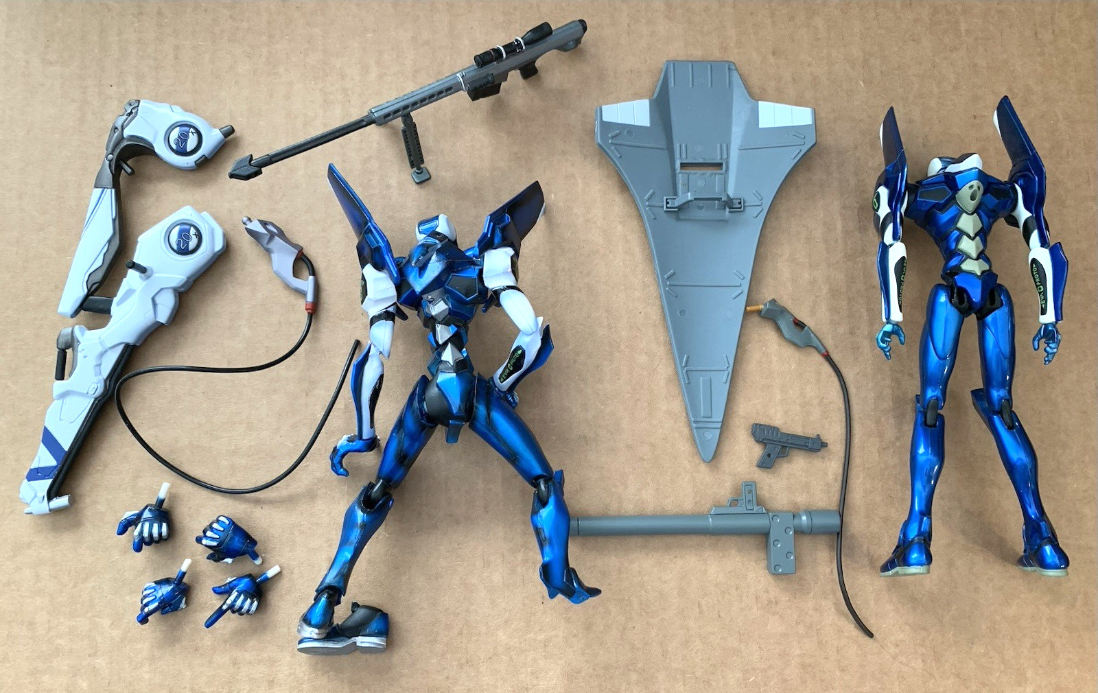 Neon Genesis Evangelion Kaiyodo Figures Lot Of 9 + Accessories AS IS