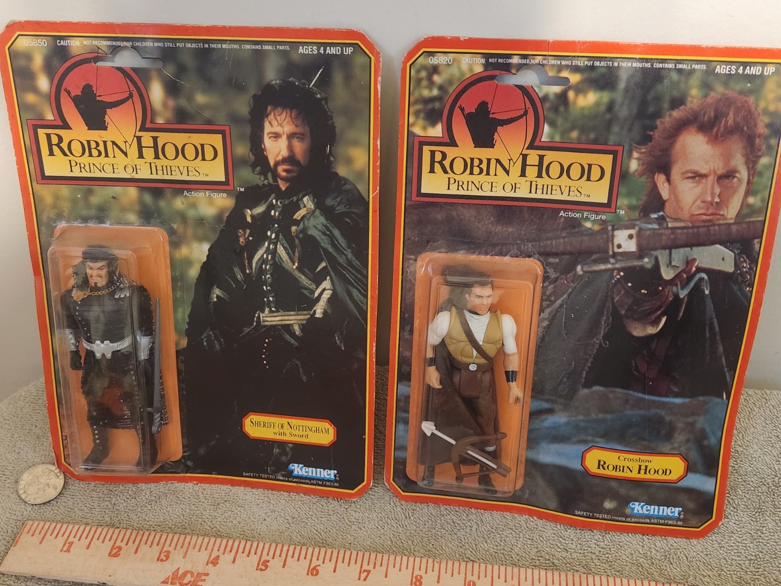 Lot of 3 Kenner Robin Hood Prince of Thieves Sheriff Nottingham COSTNER RICKMAN