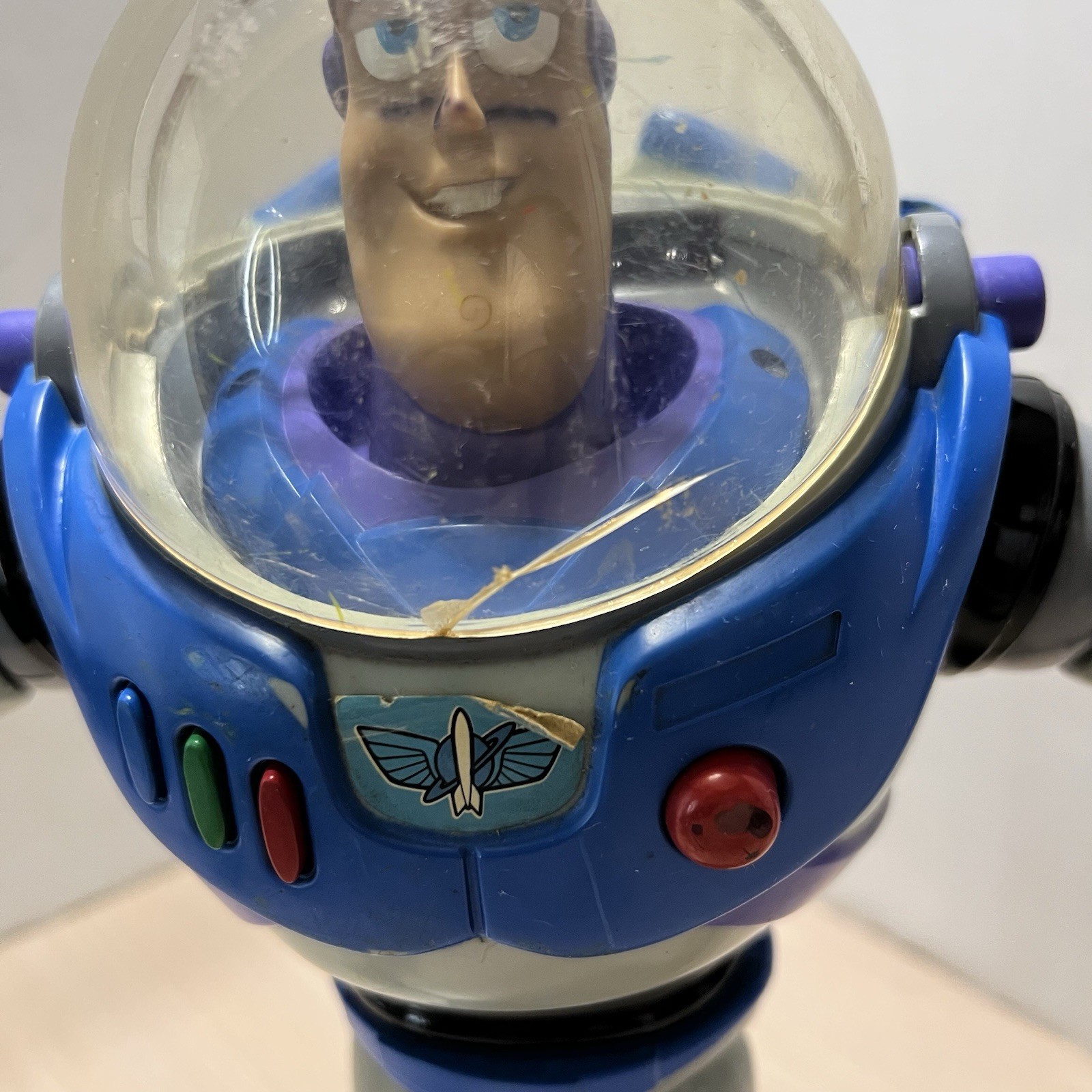 Toy Story Disney Store Blue Buzz Lightyear 12” Action Figure Works READ DESCRIPT