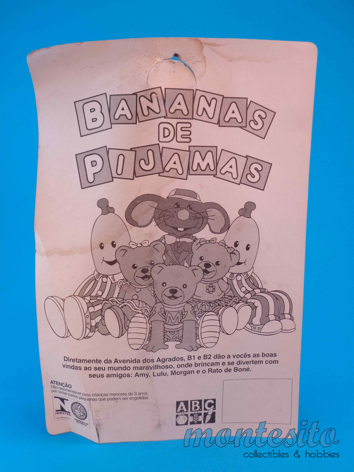VINTAGE BANANAS IN PYJAMAS COMPLETE SET 4 (FOUR) FIGURES * CARDED MADE IN BRAZIL