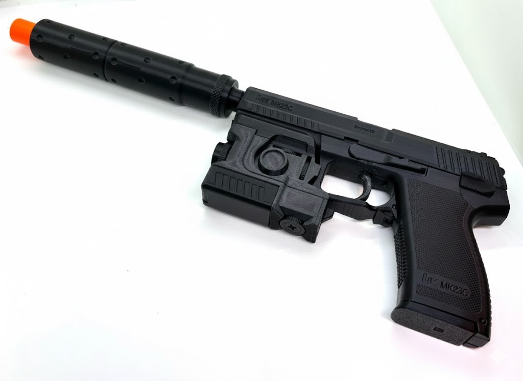 MGS1 SOCOM MK23 C Pisol Moving slide & trigger 1:1 Prop Cosplay Costume